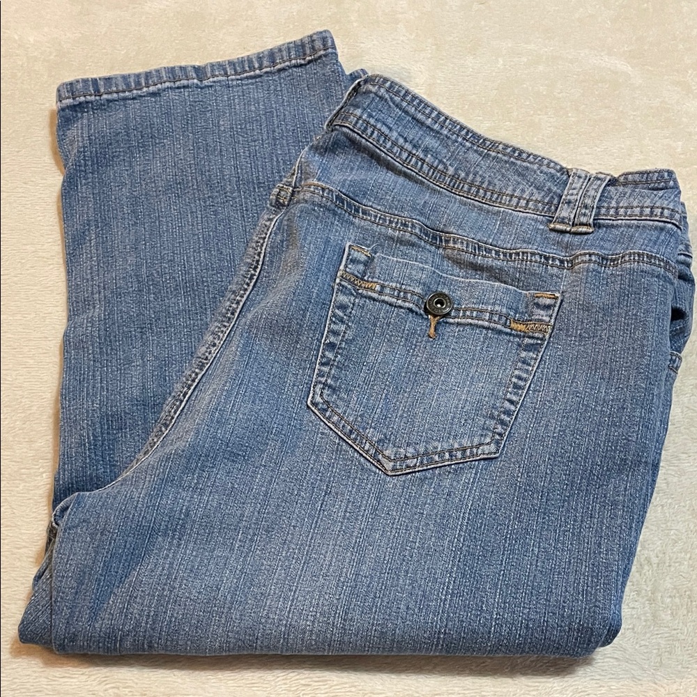 St. Johns Bay Classic Blue Denim Capris